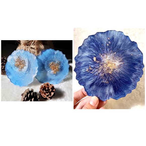 Gemstone Coaster - agate shape in various colours - Picture 7 of 11